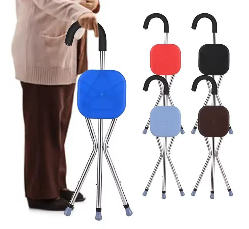 عكاز طبي ذكي مع مقعد قابل للطي - Image 2